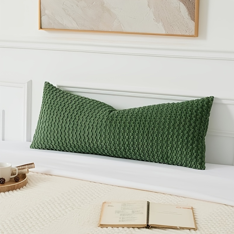 TEMU 1 stuk zachte en comfortabele ribfluwelen decoratieve kussensloop, 13.8 x 35.4 inch, duurzame stijl voor alle seizoenen, modieus en comfortabel