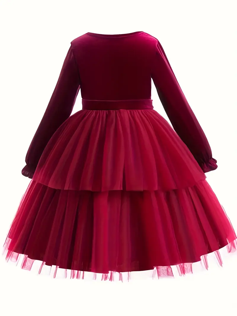christmas dress for 12 year old New Silk Santa Claus Girls Christmas Party Dress Teen Princess Xmas Kids Clothes
