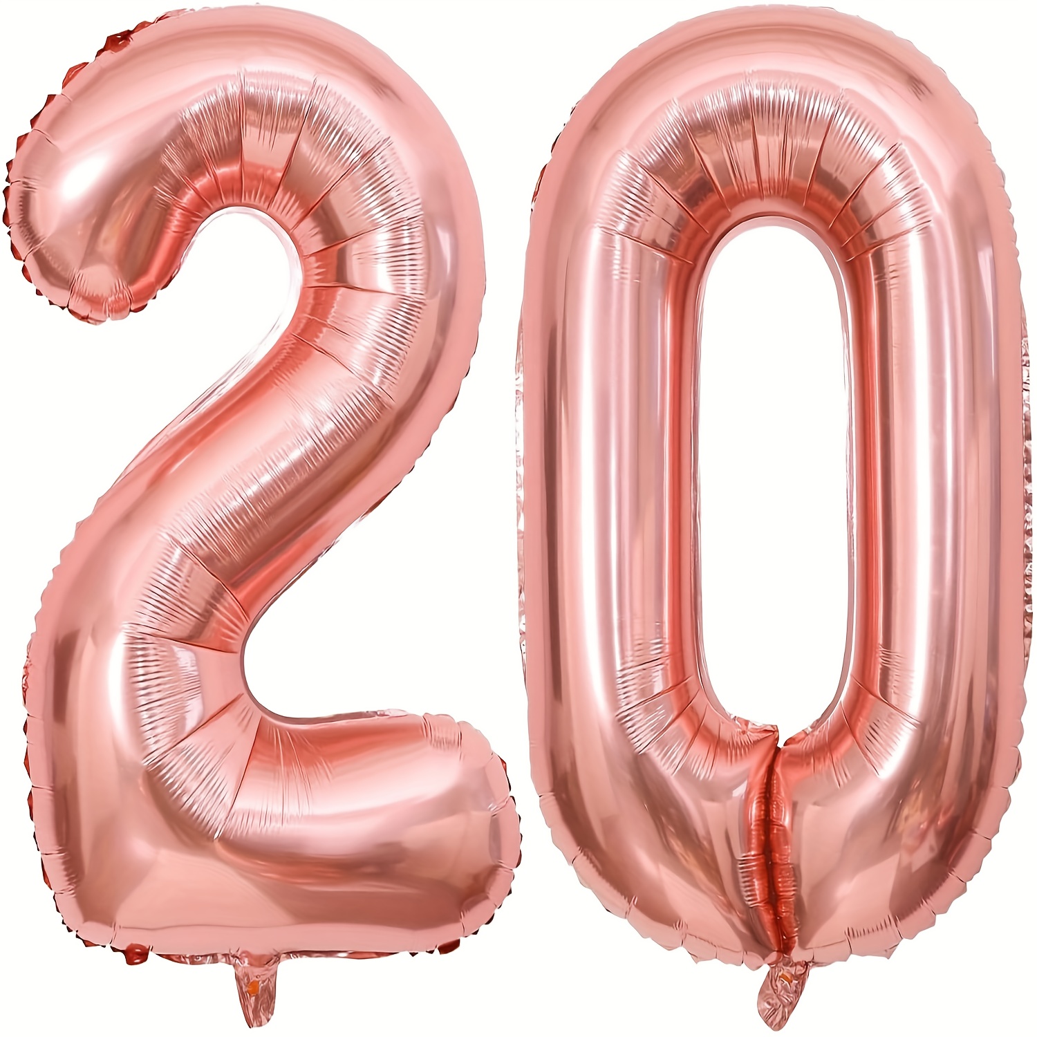 32-inch Rose 20 Balloons, Enormous Set Of 20 Balloons, Rose Golden Birthday Balloons For The 20th Anniversary Celebration Party Decorations