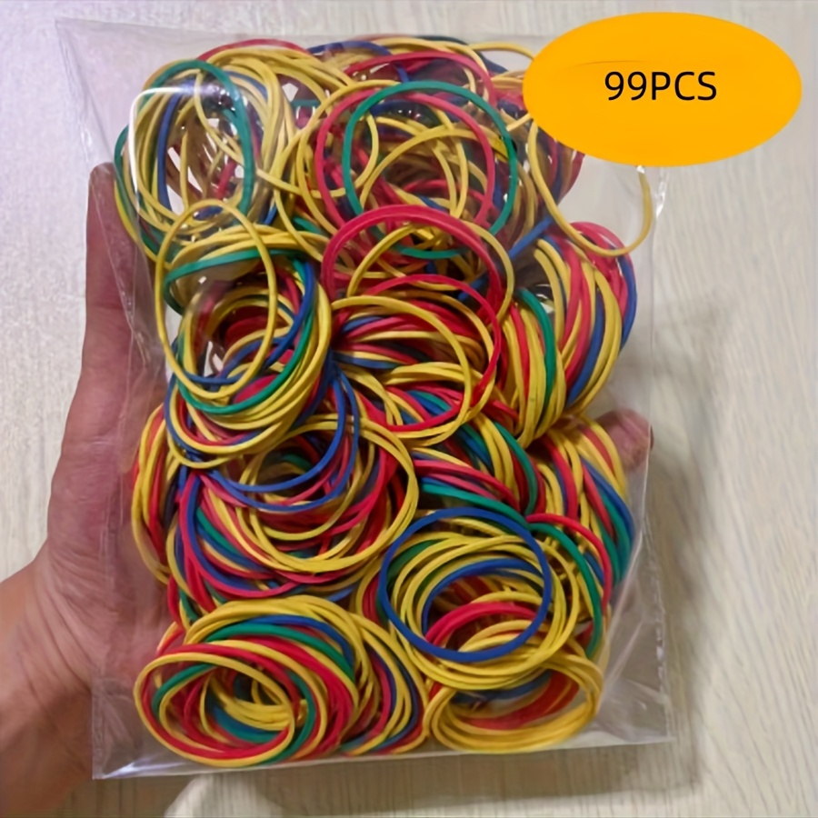 99pcs/155pcs/799pcs Durable Elastic Rubber Bands, 39mm Stretch And Strong Synthetic Rubber Rings Suitable For Office, School, And Home Use