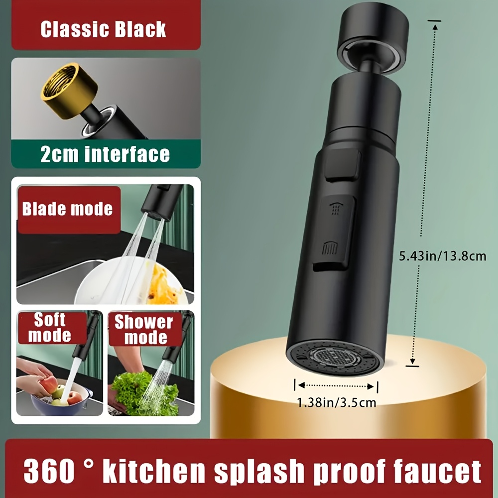 24-style Copper Faucet, 1pc, Faucet Extender, Universal Tool For Kitchen Sinks, All-purpose Adapter, Extended Swivel Shower Head Nozzle, Px