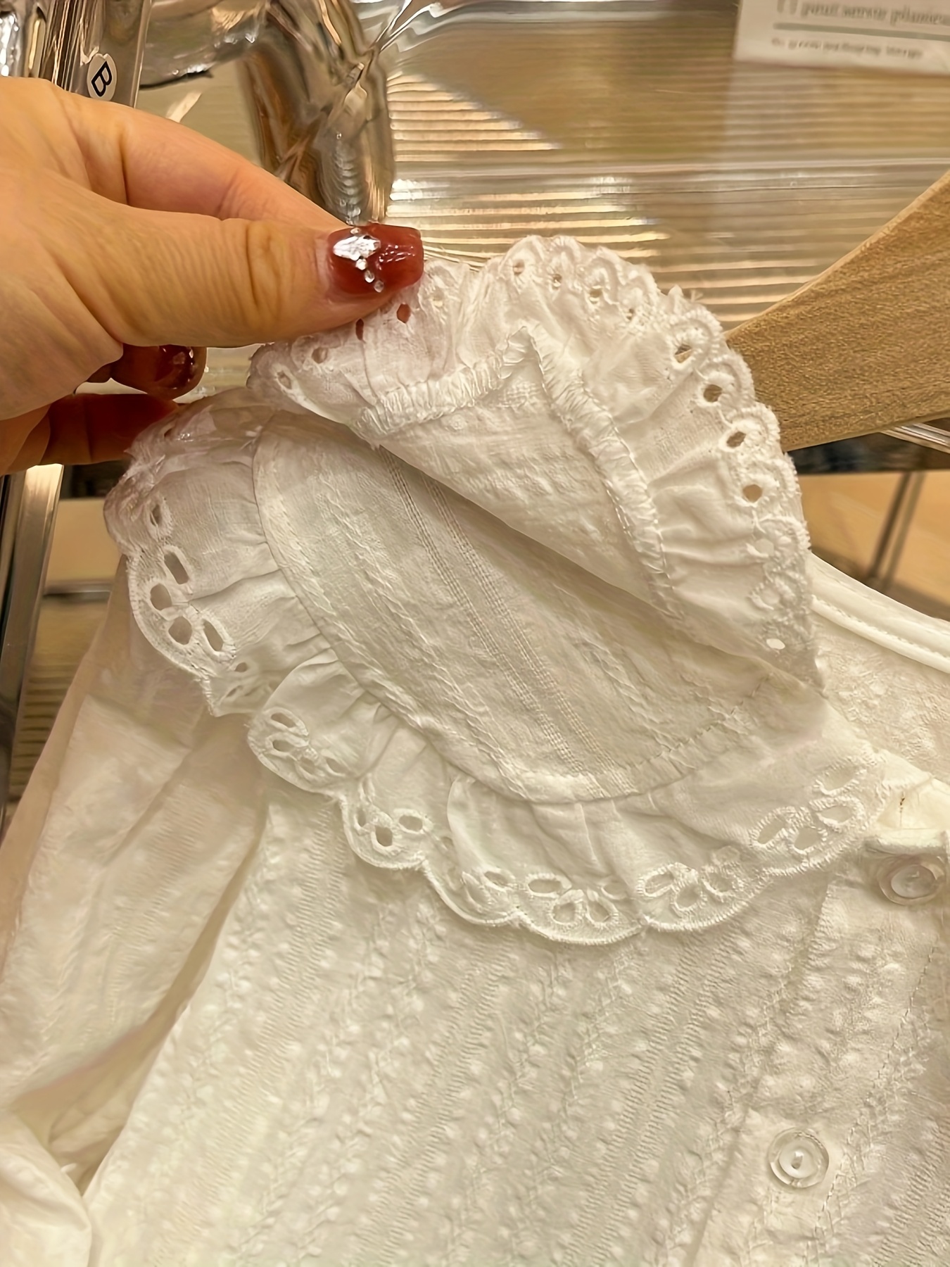 girls shirt long sleeved 2025 spring and autumn childrens double layer doll collar shirt girls top korean version   Product details 1