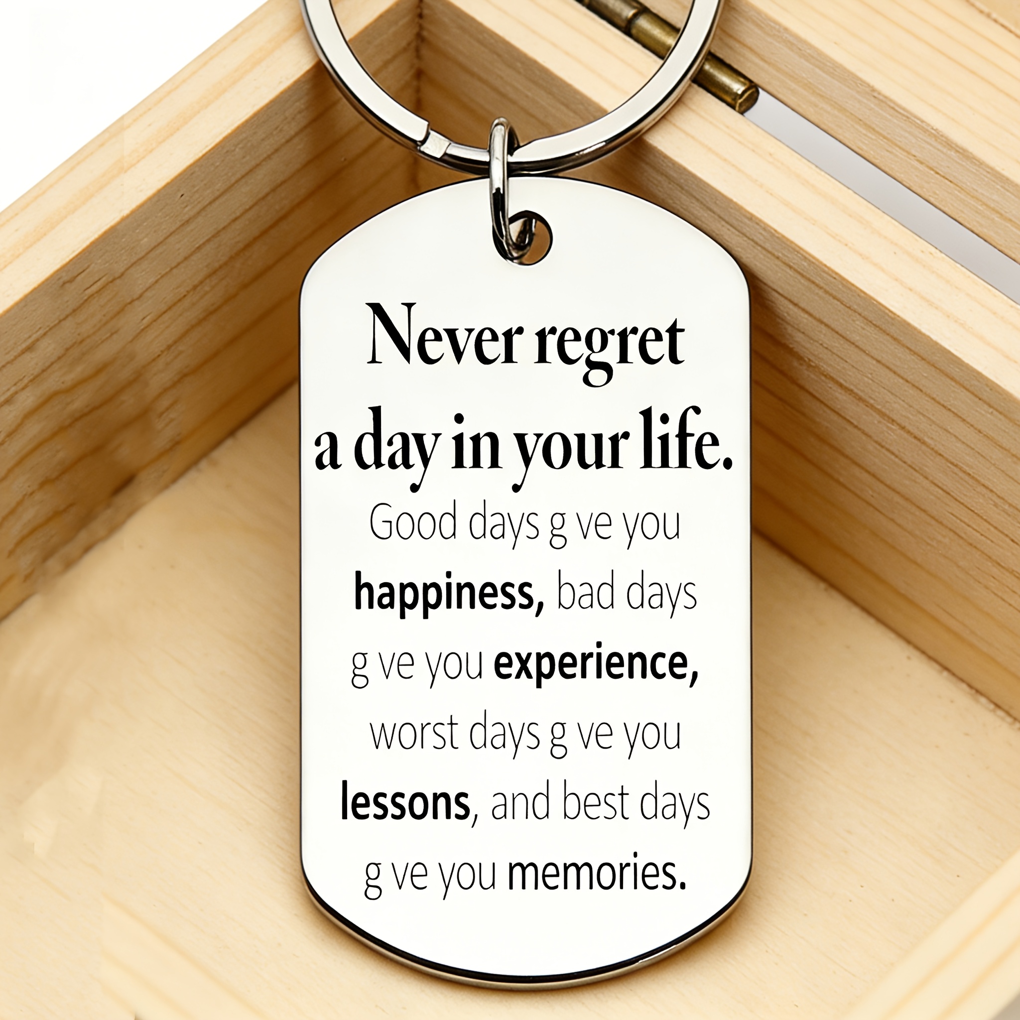 TEMU An Life-affirming Keychain, From Stainless Steel, Is A Gift For Men And Women, Experiencing Life's Ups And Downs, Of , And . It A Thoughtful