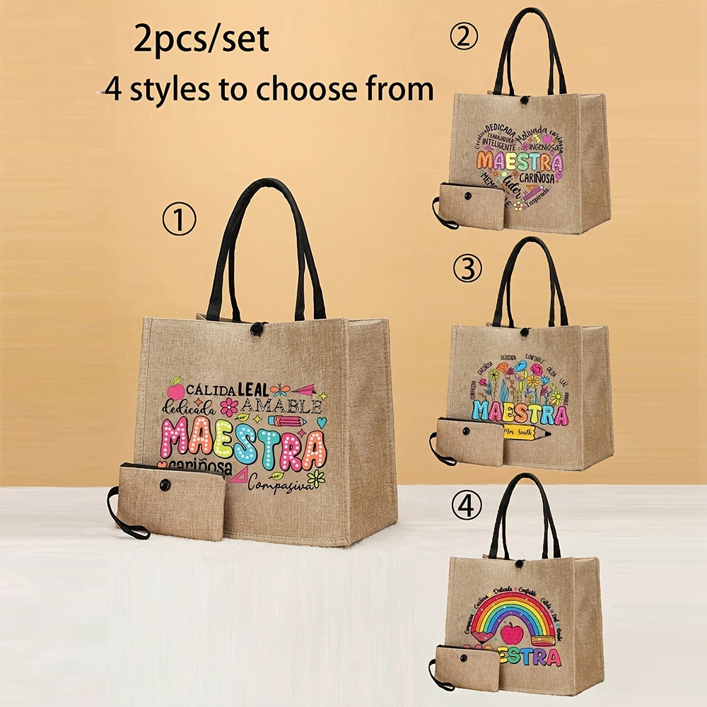 

Printed Bag: Linen , Suitable For , , , , Commuting, , , - 's , Day