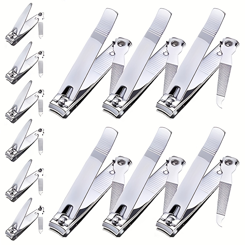 Image of A Set Of 12 Toe Nail Clippers And Nail Clippers, Made Of High-quality High-carbon Steel, Featuring Ultra-sharp And Sturdy Curved For Trimming Nails, Suitable For Adult Men And Women Nail Care