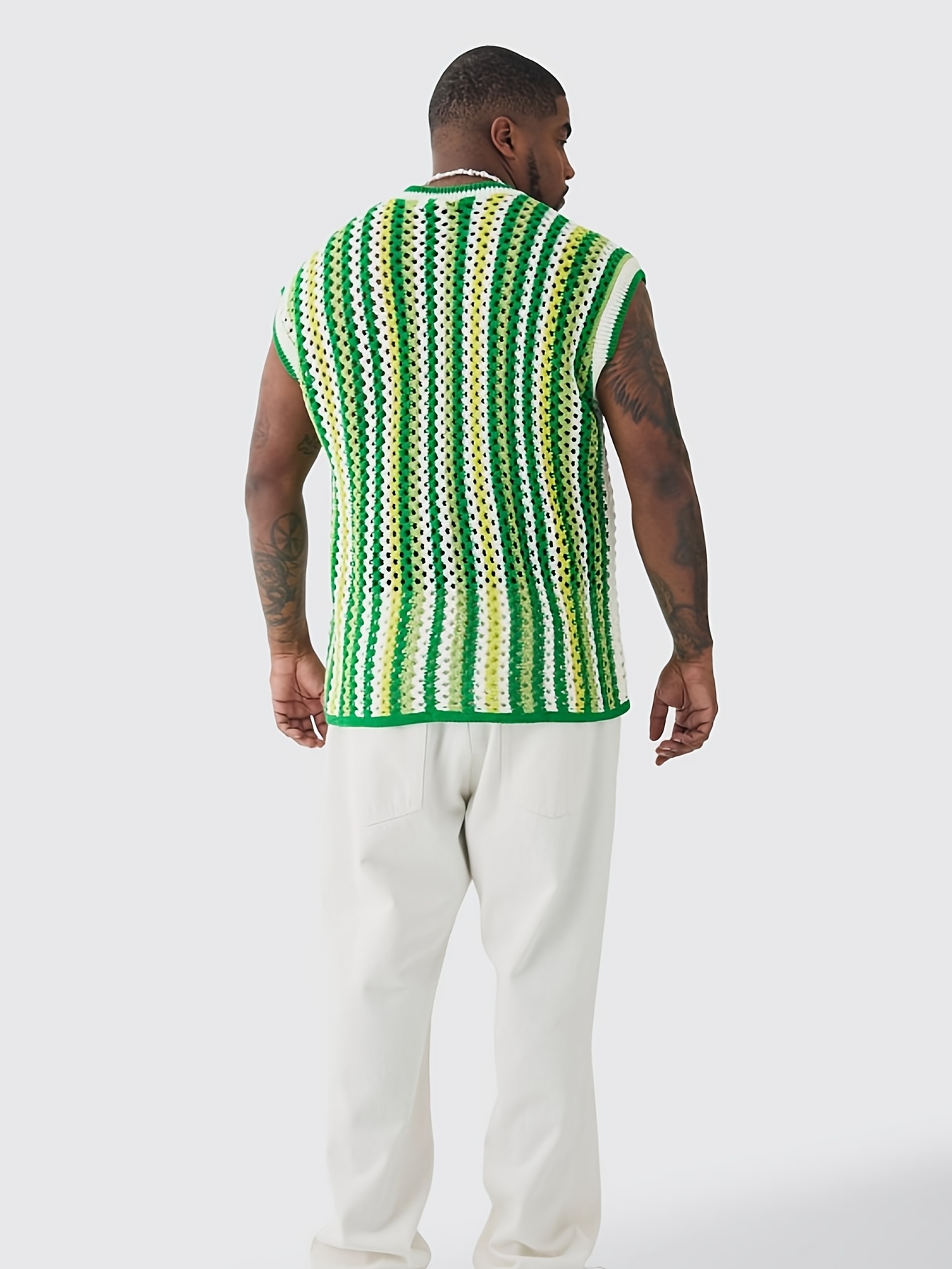 plus size openwork crochet knit vest plus size Temu Germany