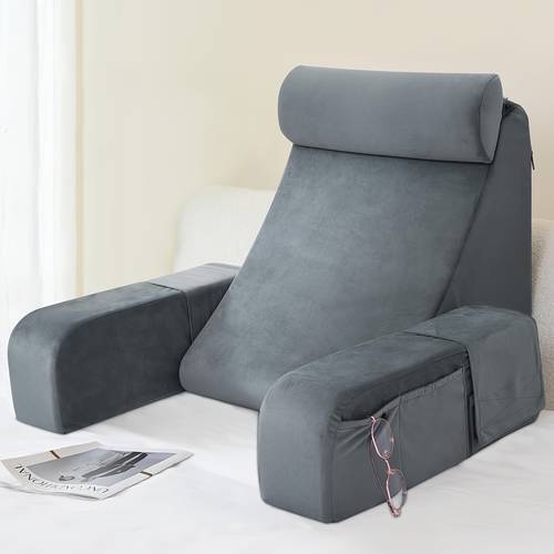 soft and comfortable bed reading pillow suitable for tv watching reading gaming lying in bed or floor fully supportive comfortable comfortable reading accessory backrest pillow