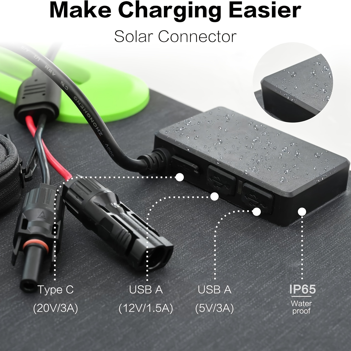 120w high-  foldable solar panel with fast charging & high conversion rate, portable power station for camping, hiking, emergency backup - lightweight & stable with  , usb/ /ac outlets, compatible with smartphones, laptops, tablets, tvs, lights, refrigerators, portable solar panels for camping, solar panel with built in battery,  , portable power station with solar panel, camping solar panel Product details 2