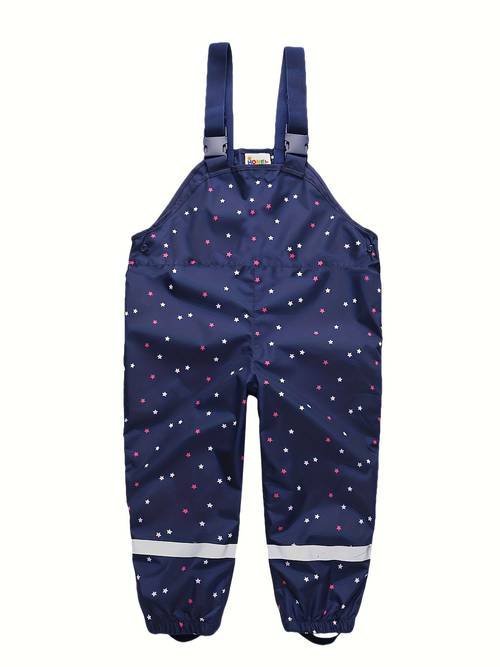 girls pink patterned overalls for outdoor