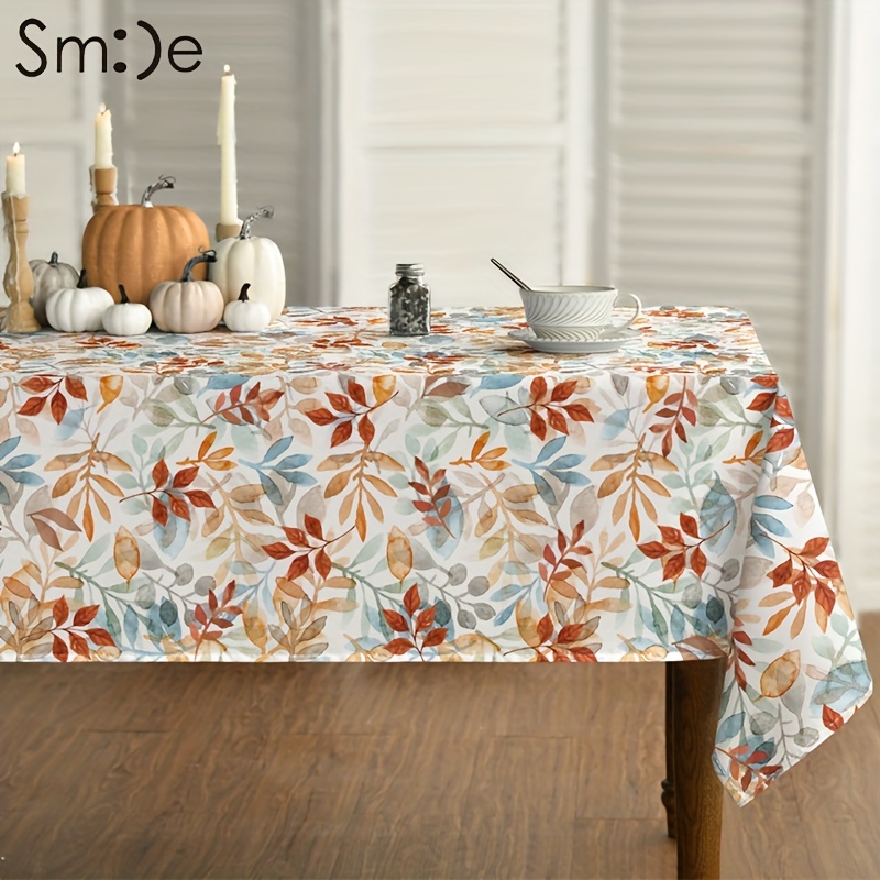 

Sm:)e Fall Tablecloth 60x84 1pc And Cloth 18 X 4pc Rectangular, Table For