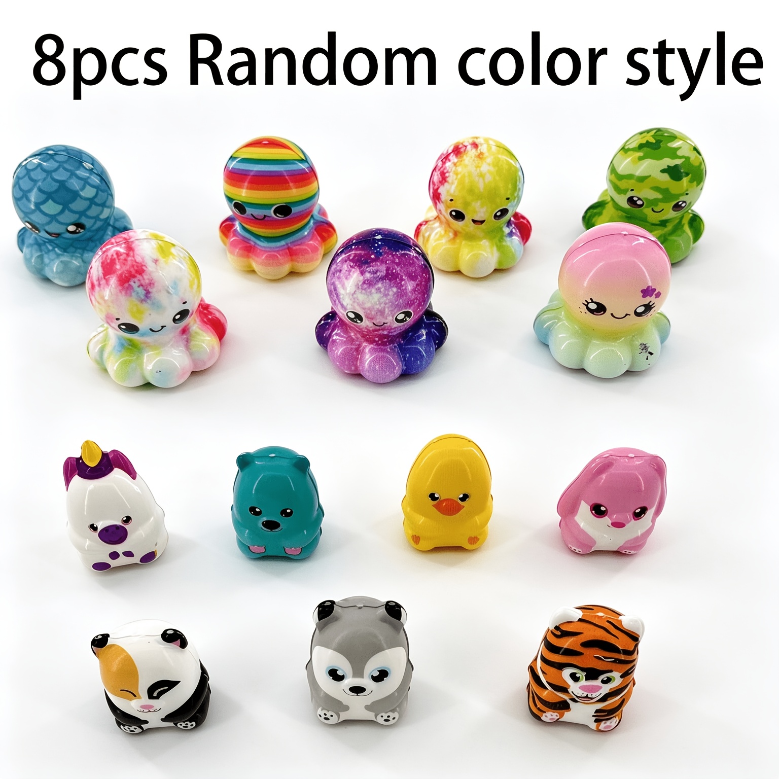 Image of 8pcs Kids Party Favor Bags, Cute Octopus Animal Soft Party Pack With Lovely , Bright Colors, Soft Slow Rising. Ideal Holiday Party Pack, , Christmas And Halloween Gifts. Random Colors And Styles