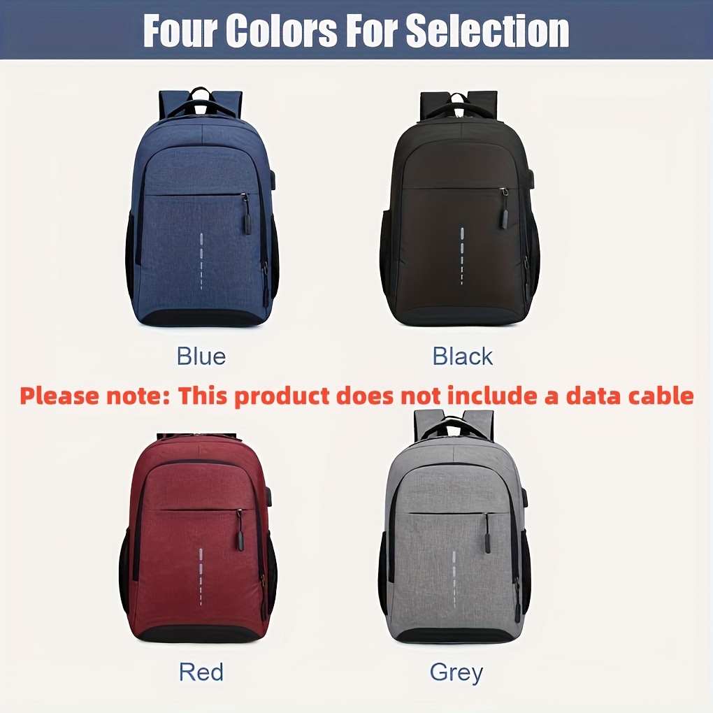 

1pc Waterproof Business Backpack Men School Backpack 15.6 Inch Laptop Backpack Large Capacity Bagpack