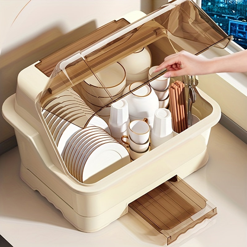 dish rack with cover sold on Temu Philippines
