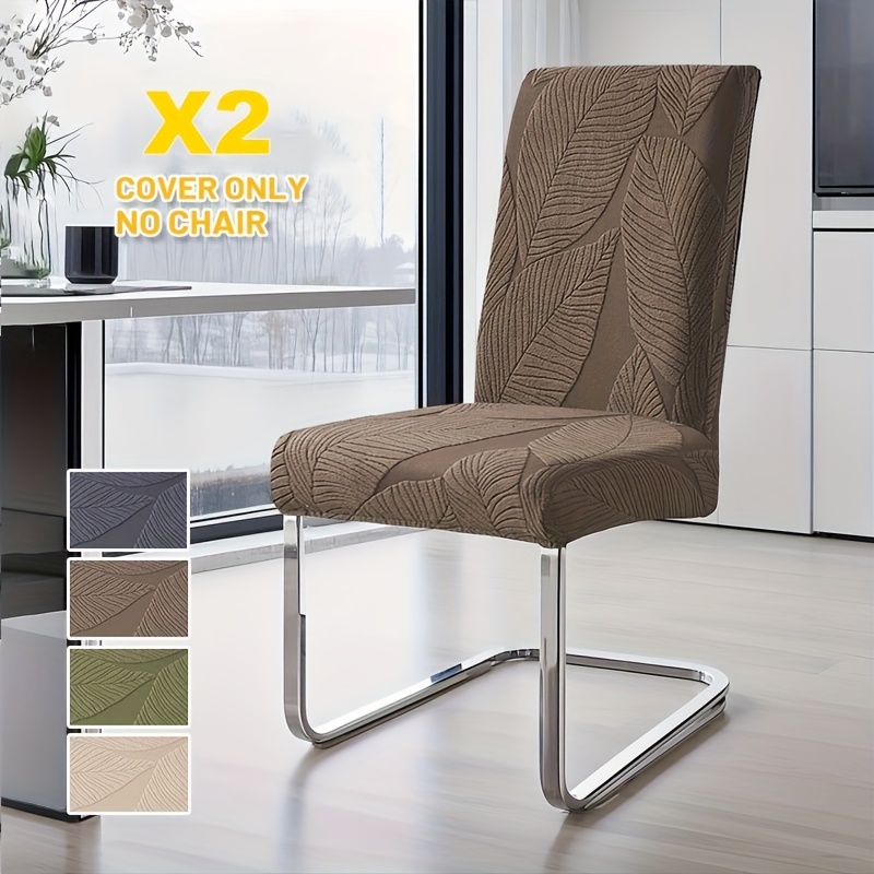 TEMU 1/2 pièces Housses de Chaise Élastiques en Jacquard - Housse Unie Extensible Adaptée pour Maison, Hôtel, Restaurant, Bureau - Convient à la