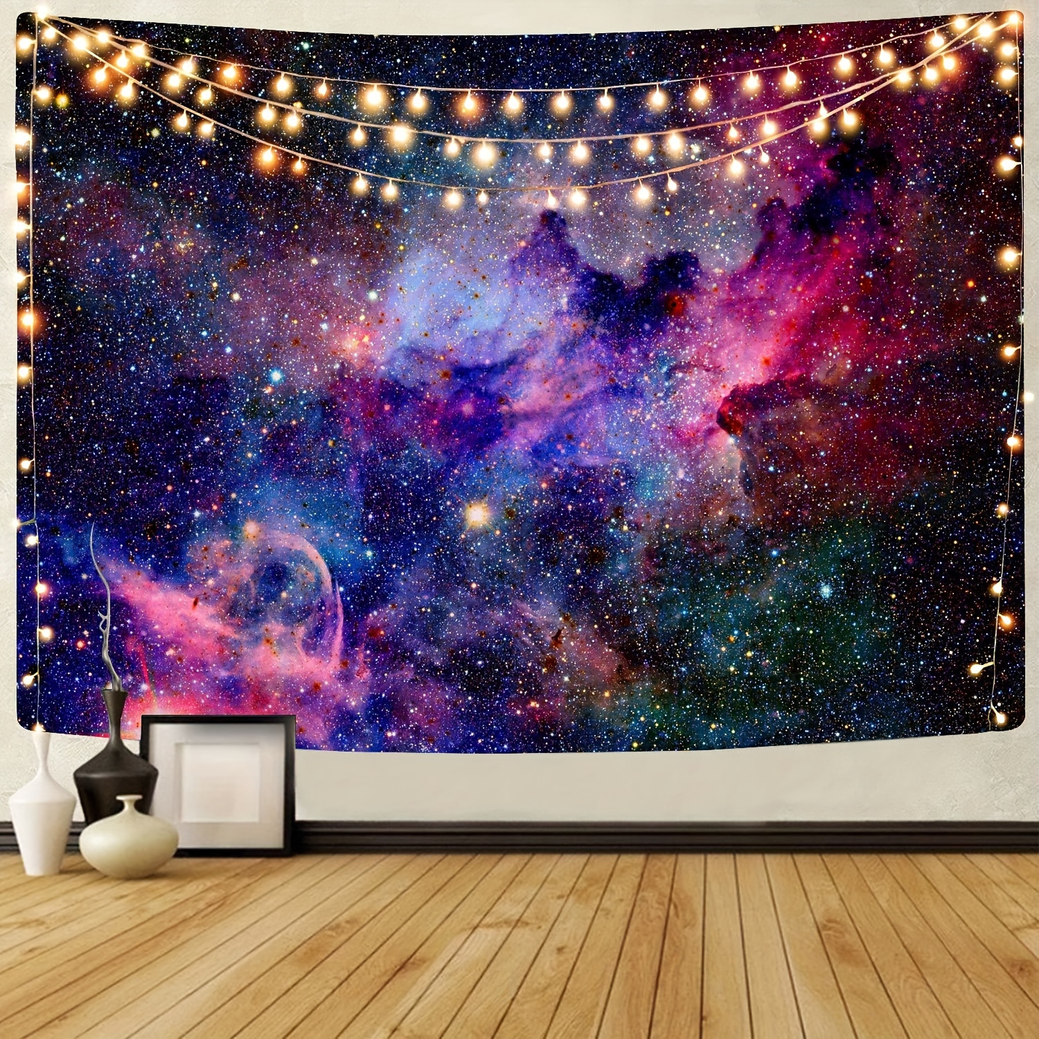 

Kyku Nebula Tapestry, Colorful Moon Night Star Outer Space Universe Galaxy Fantasy Tapestrys 3d Print For Living Room Dorm Decor Ethnic Decorative (59.1" H X 78.7" W, Nebula)