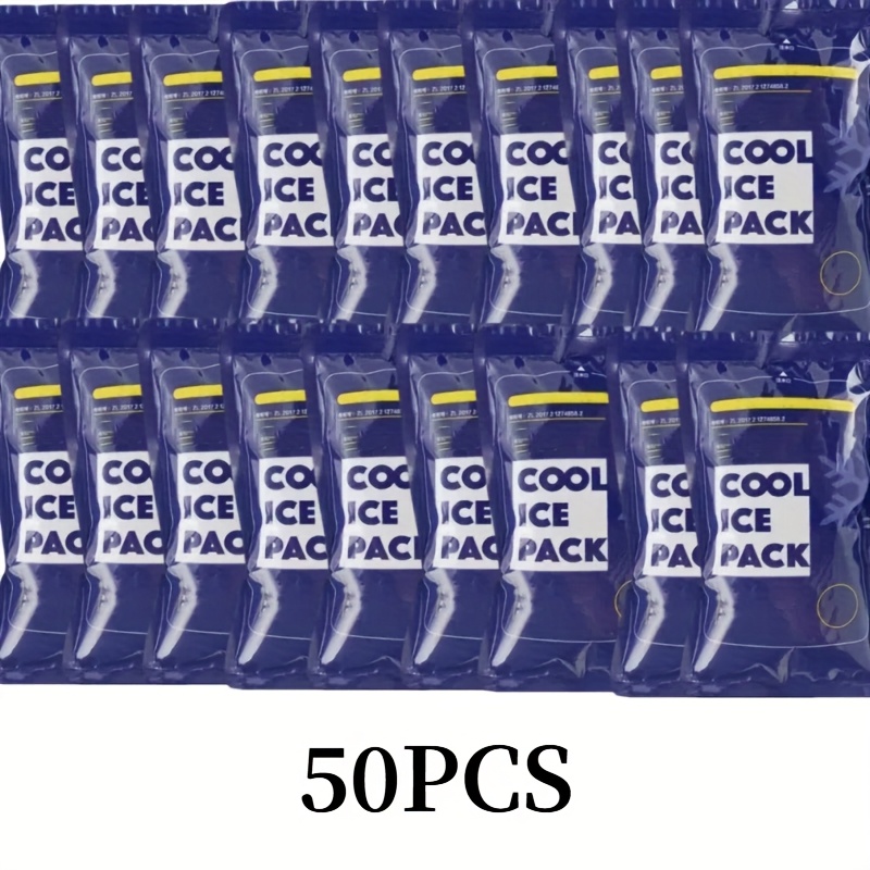 Temu – TEMU 50pcs Reusable Ice Packs For Coolers, Bulk Gel Ice Bags For Camping And Picnic – Long-lasting Cooling For Food And Drinks, Outdoor Kitchen And