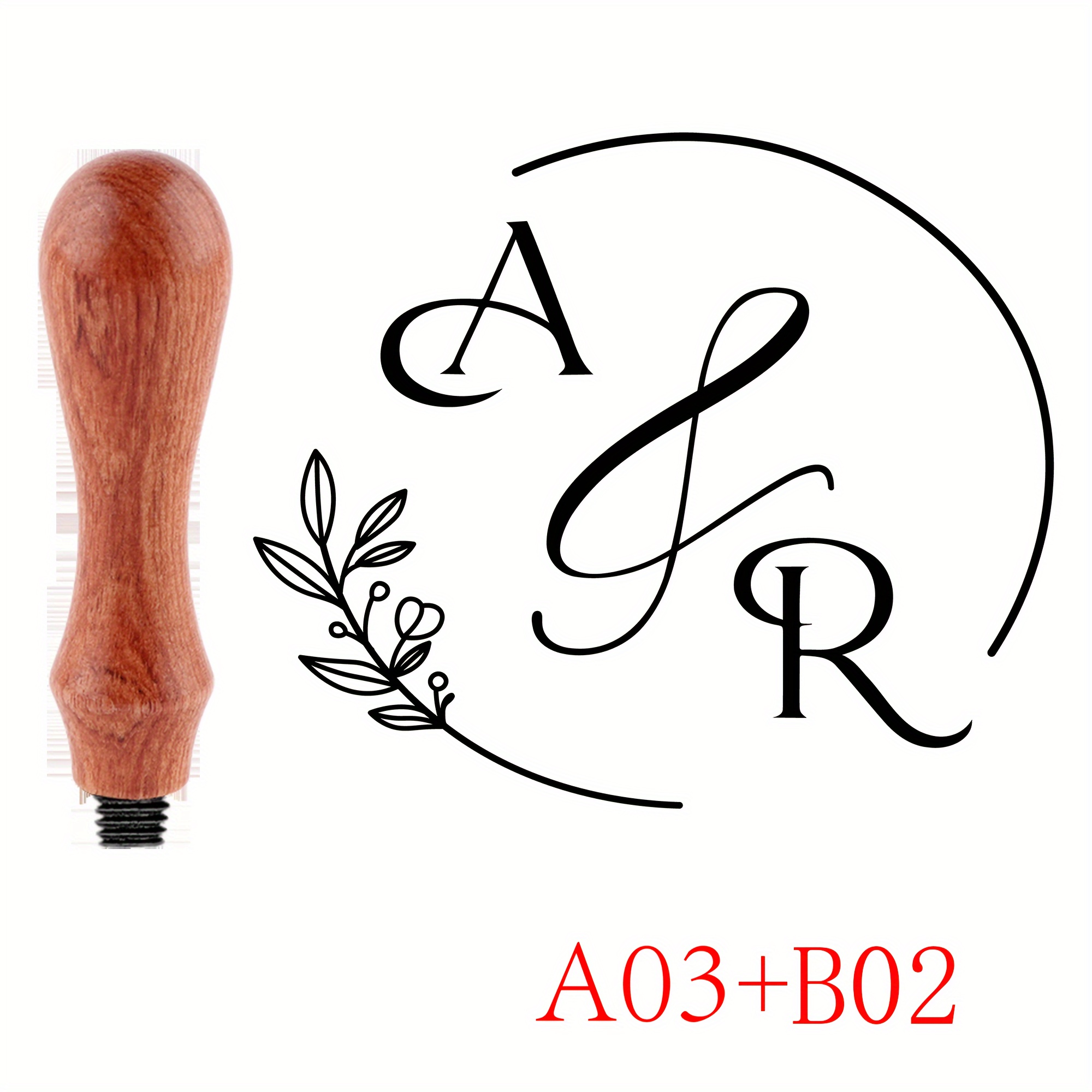Image of Custom Wax Seal Stamp - Back To School Personalized Wax Stamp And Wooden Handle Set Create Your Own Stamp For Craft, Envelopes, Wedding Invitations - Custom Stamp Design With Handle New ()