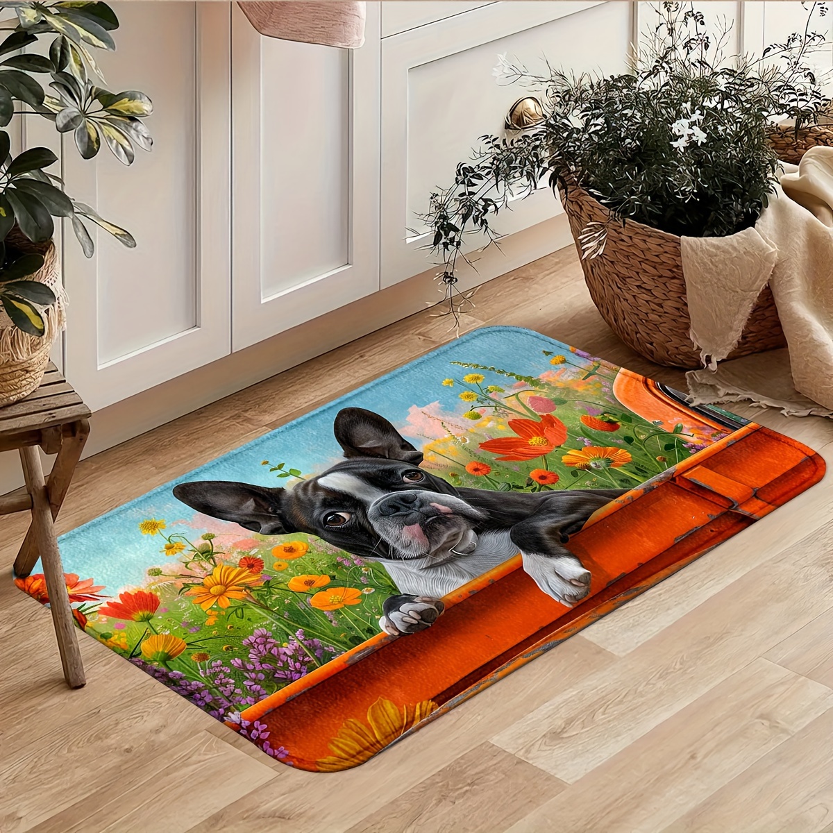 boston terrier pickup truck door mat set non slip Temu Ireland