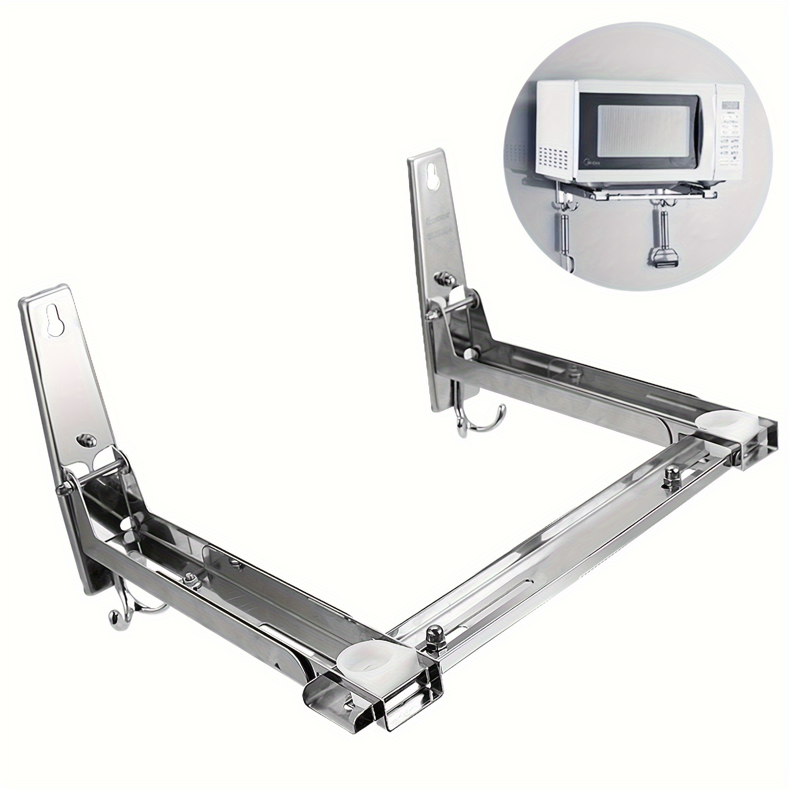 Wall-mounted Retractable Microwave Oven Shelf