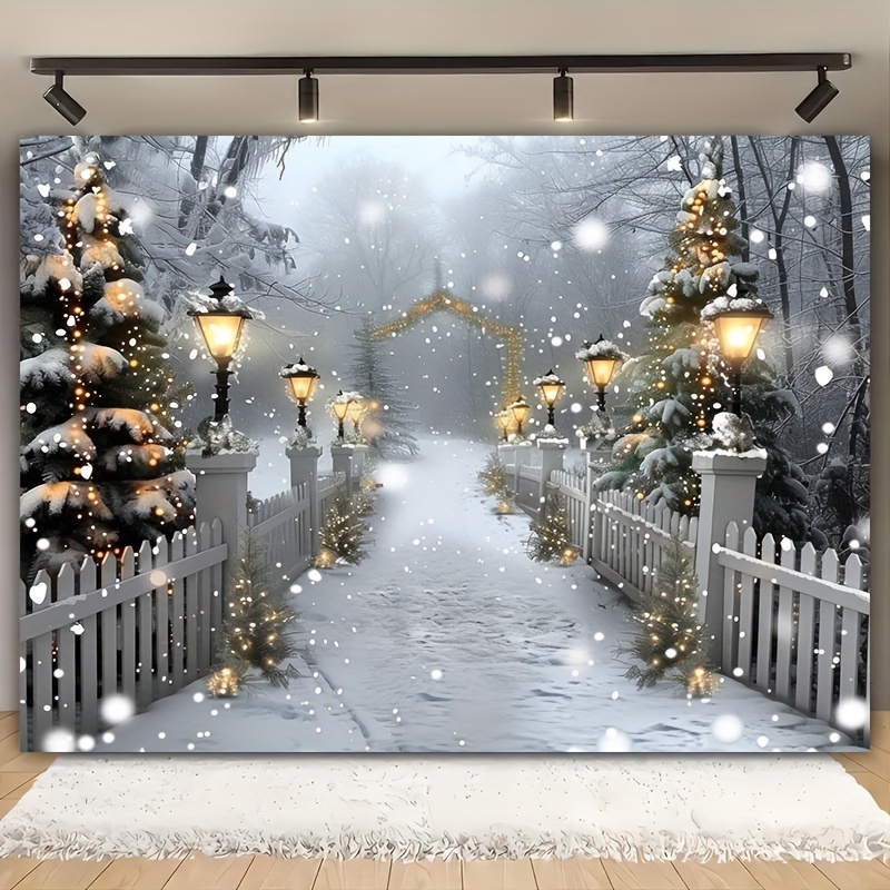 

Christmas Backdrop, Polyester , Posts And , For , Decor, Live - 39x59 / 70.8x90.5