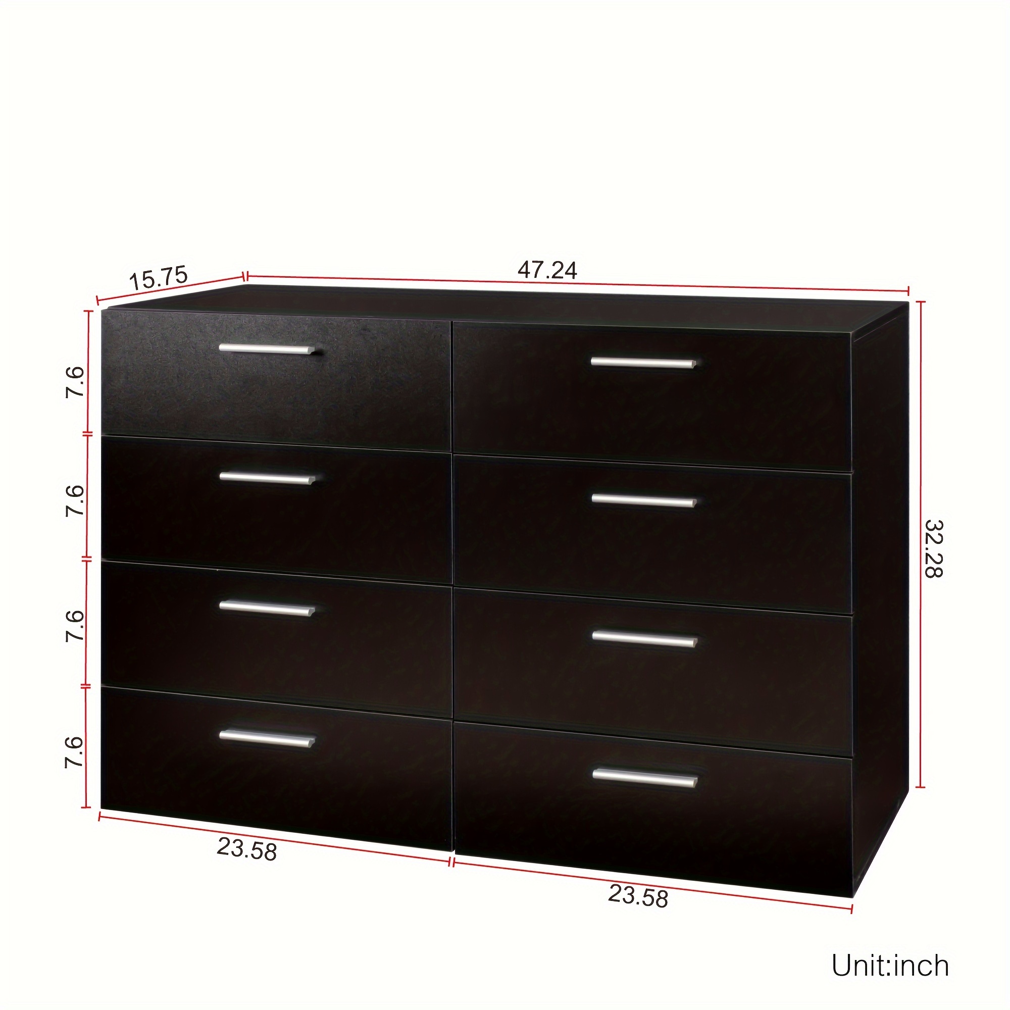 8 drawer double dresser bedroom wide storage cabinet living - Temu