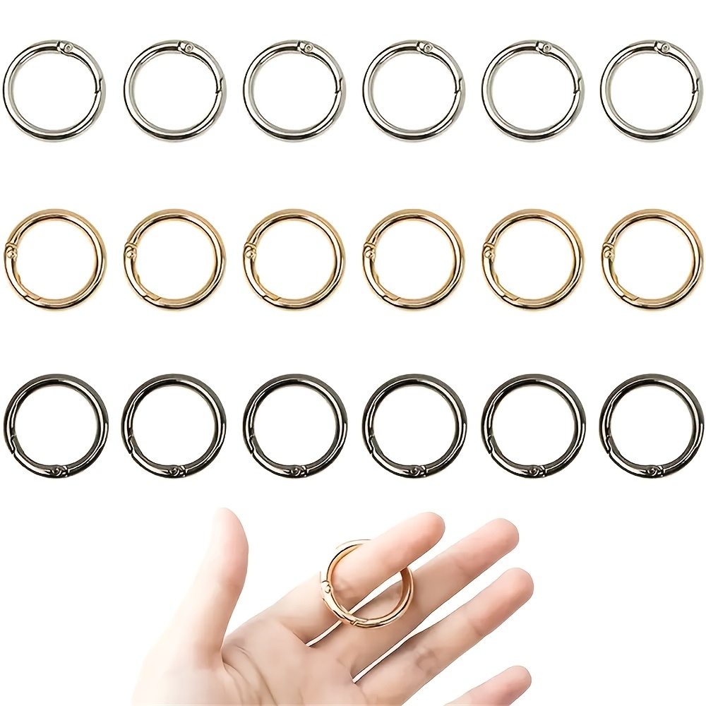 

Set Of O-rings, Carabiner Suitable For Keychain, Wallet, Handbag, And , In Golden, Silvery, And Black Colors,