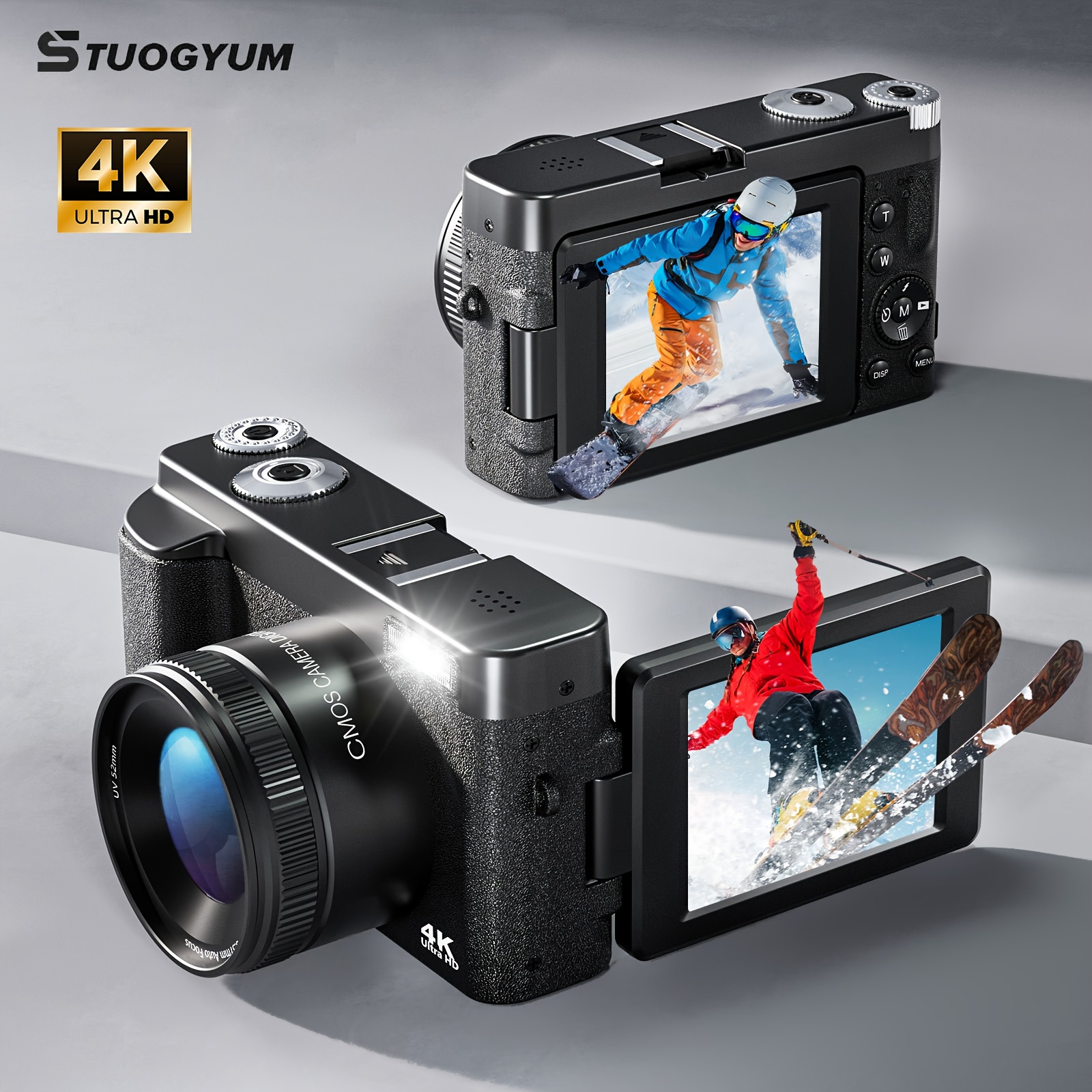 4kデジタルカメラ 写真撮影用48mpビデオフォーカス防振フ