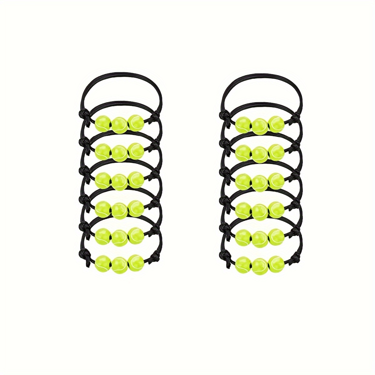 TEMU 12pcs/20pcs Bracelets de sport de tennis avec cordes pour et de cheerleading, bracelets de soutien fait main avec des perles