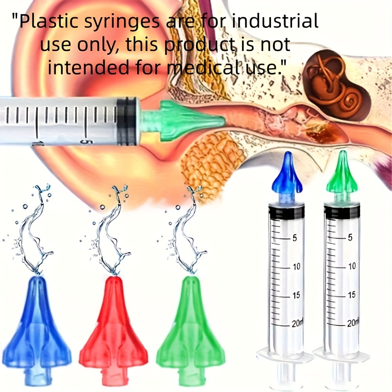 ear wax cleaning kit featuring a rinse tool with a replacement nozzle for effective ear wax removal