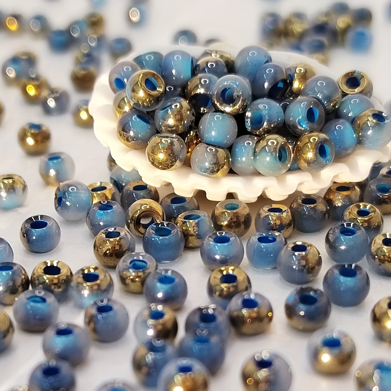 405pcs 4mm Colorful Artificial Glass Jade Beads for DIY