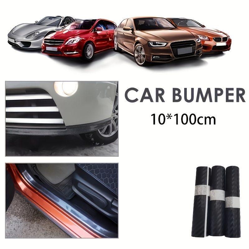 TEMU 3 Rouleaux de Film Protecteur Auto en Fibre de Carbone | Imperméable, Résistant aux Rayures, Adhésif Multi-Usage pour Bords de Porte de Voiture,