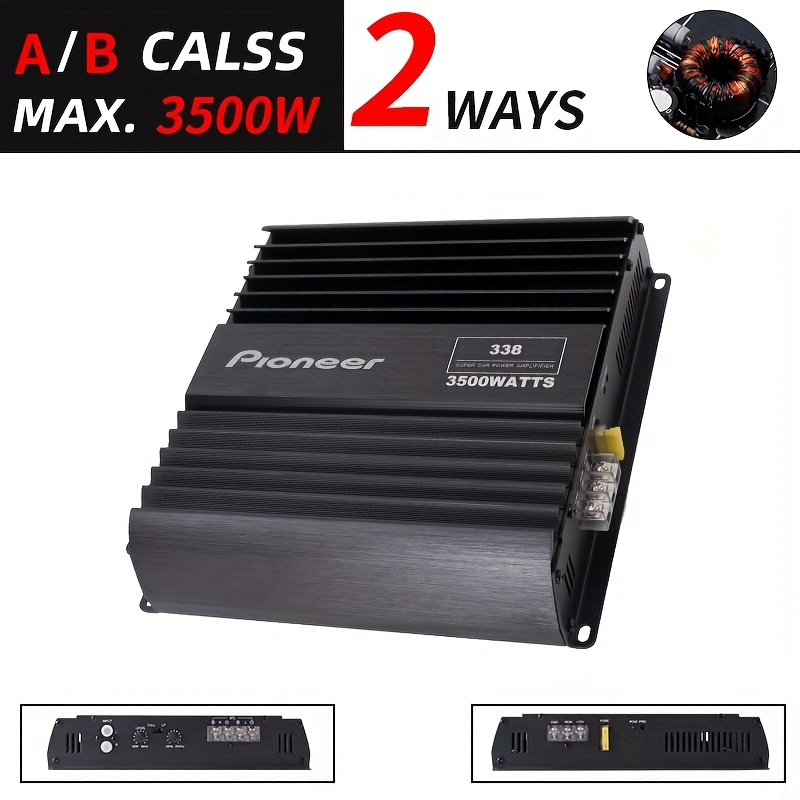 

2 Channels Ab Class 12v Car Amplifier Vehicle Amplifier 3500w Power Stereo Amp Push Subwoofer And Speaker, Thermal Design