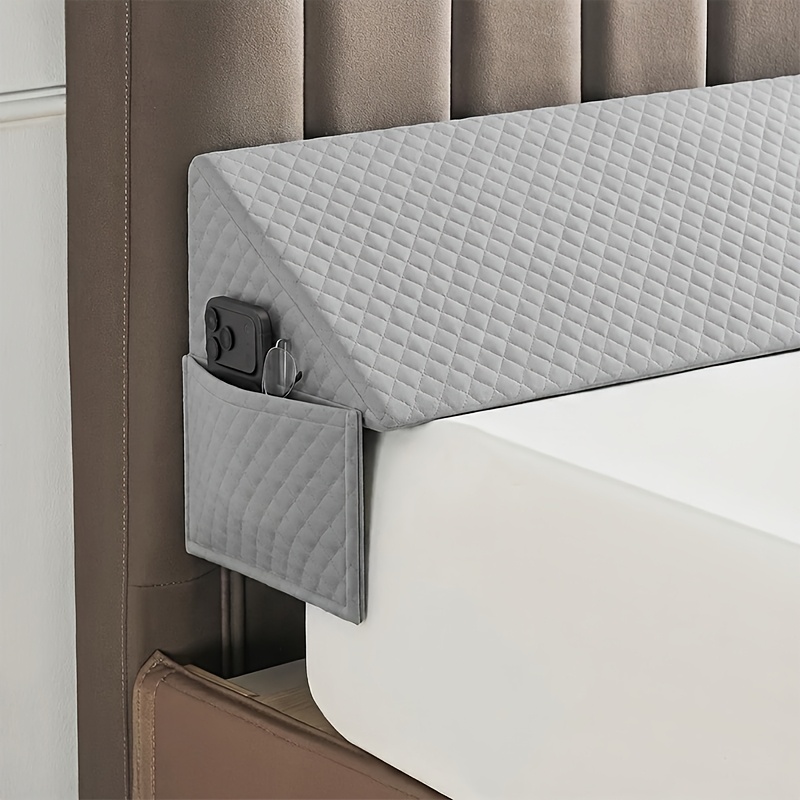TEMU 1pc Bed Wedge Pillow With Removable Pillowcase For Back And Leg Support, Cushion Pillow, Sofa Pillow, Cotton Pillow, Provides Lumbar Support,