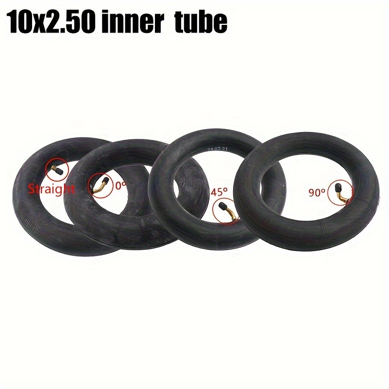 

10x2.50 Inner Tube 10x2.5 Camera With Bent Valve 45 90 Degree For 10 Inch Baby Stroller Pram Scooter Electric Scooter Skateboard
