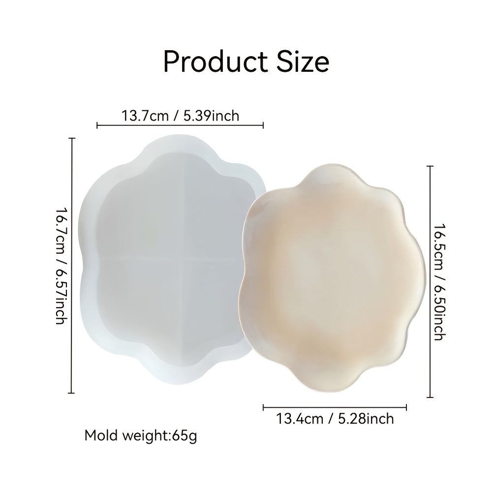 E-shop Unregelmäßiges Muster Silikonform für Handmade DIY-Enthusiasten, Resin-Dekorationsablage mit -, Blumen-, Muschel- Wolkenmotiven, auslaufsicher,