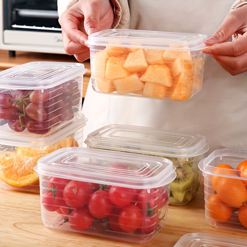 5 pcs clear plastic food storage containers   fridge organization and travel made of   pp material details 0