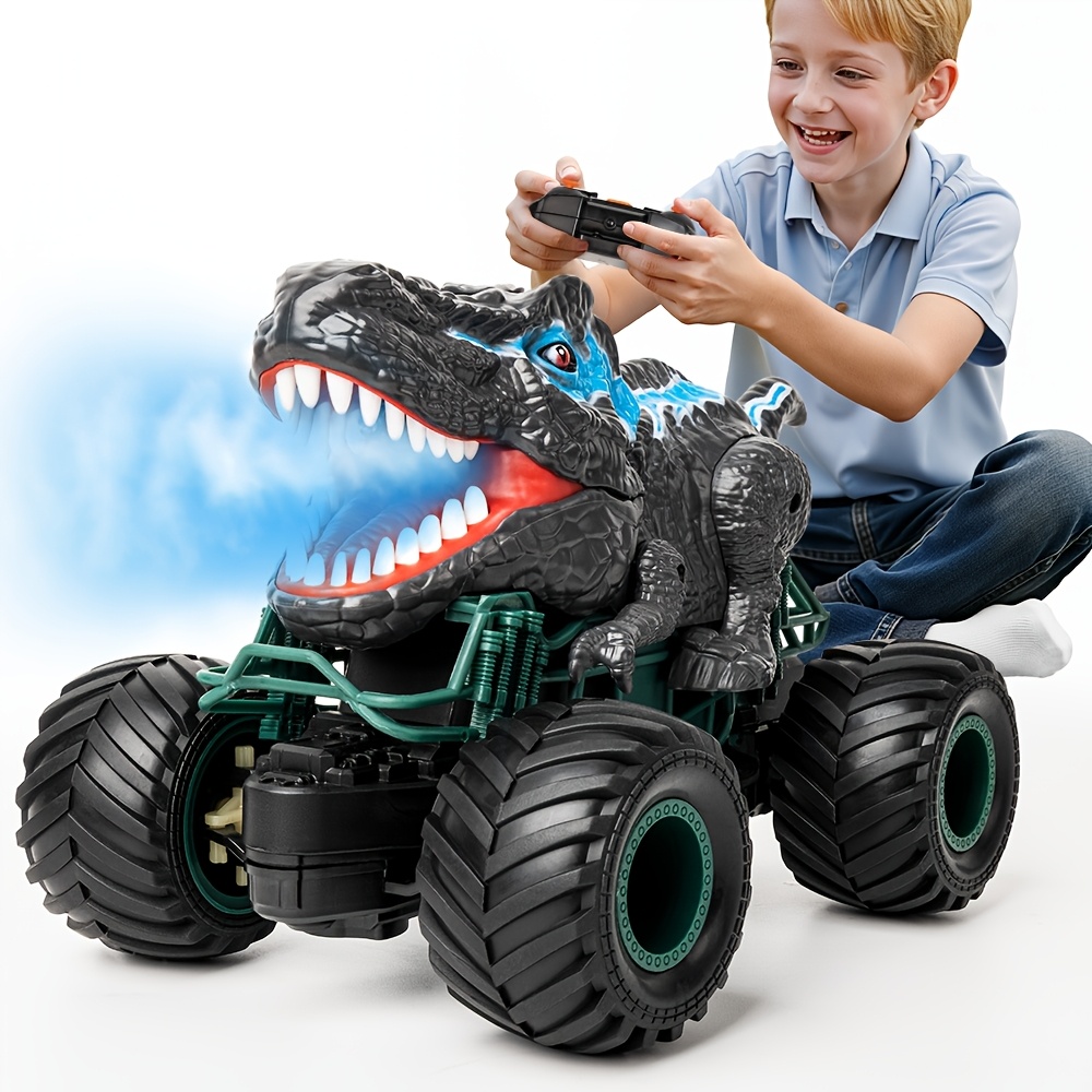 

2.4ghz Dinosaur Remote Control Car Toys For Kids Boys 4-7 5-7 8-12, Car Toys With Light, Sound, Spray, Indoor Outdoor Toys Gifts For 3 4 5 6 Year Old Boys, Rc Car Toys For Boys