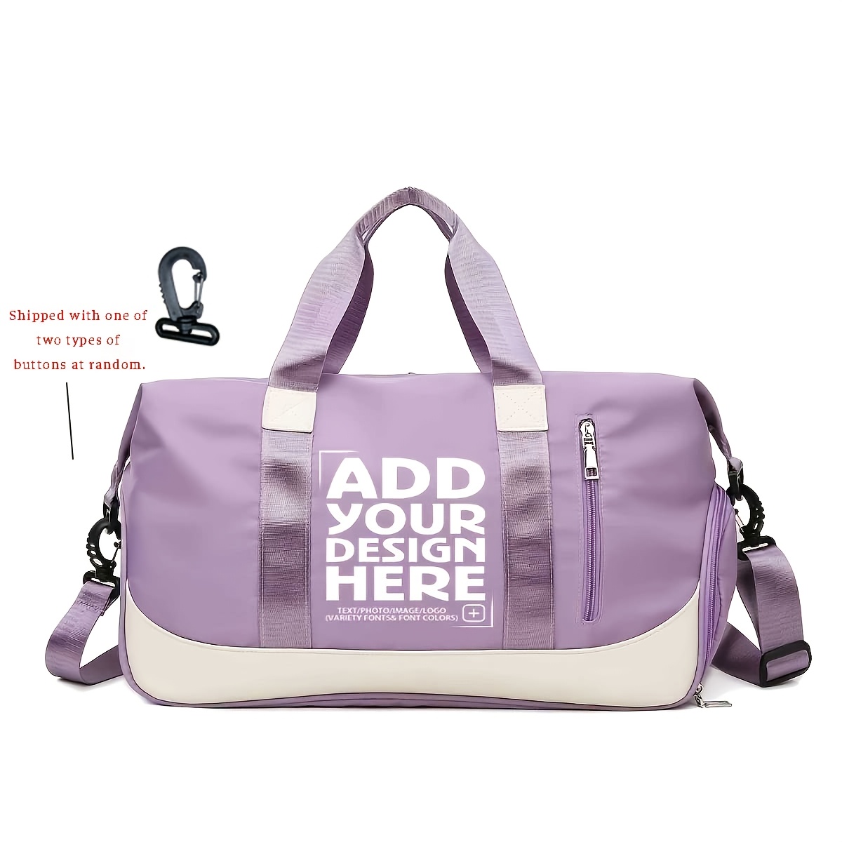 TEMU Customizable Travel Tote Bag With Personalized Text, Patterns, And Logos - Oversized Capacity Gym Bag, Commuter Crossbody/handheld Organizer For