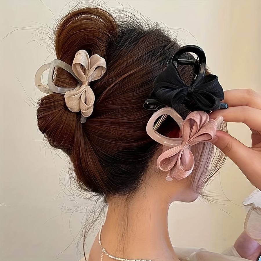 

Elegant Butterfly Bow Hair Claw Clip For Women, Simple Style Hair Grip Clips, Chic Hair Catchers, Sophisticated Shark Clips For Updo Hairstyles