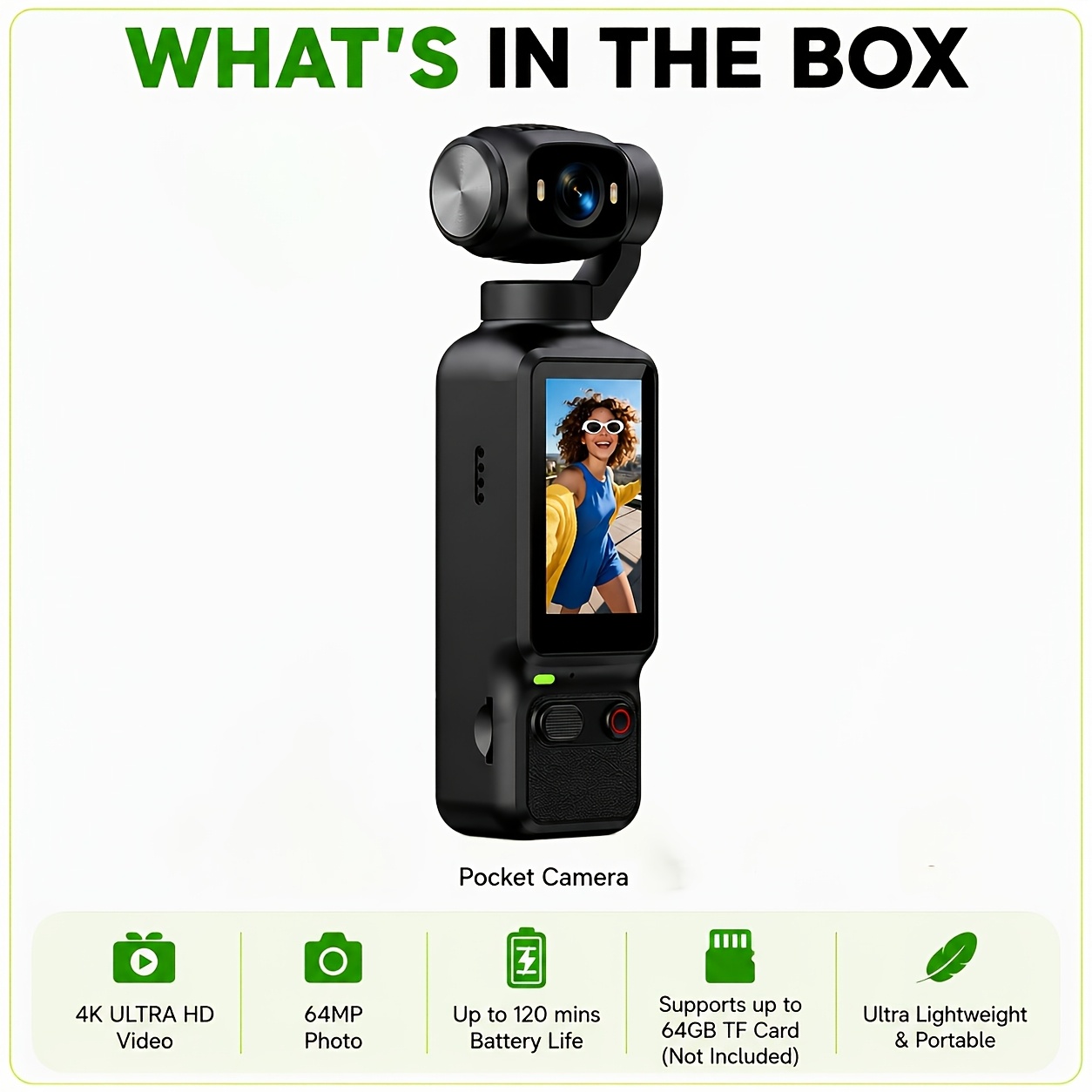 Image of 1080p Camera, Handheld Vlogging Camera With 180° Rotatable Lens, 1.97" Hd Screen, Dual Fill Lights, 1800mah Battery, Loop Recording, Portable Sports Camera For Travel, Cycling, Vlog