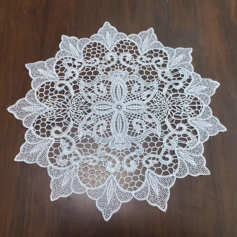 Embroidered Hollow-out Fabric Heat-insulating Coasters For Home Use, Embroidered Placemats