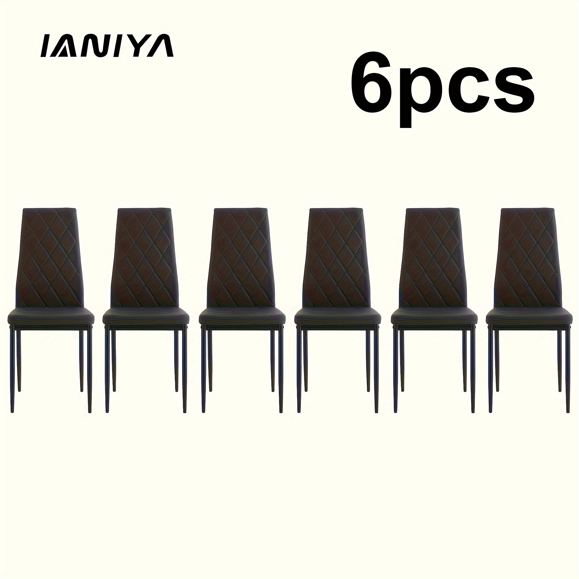 

Dining Chair Set Of 6 Dining Room Furniture Black Pu Dining Chair Set Of 6