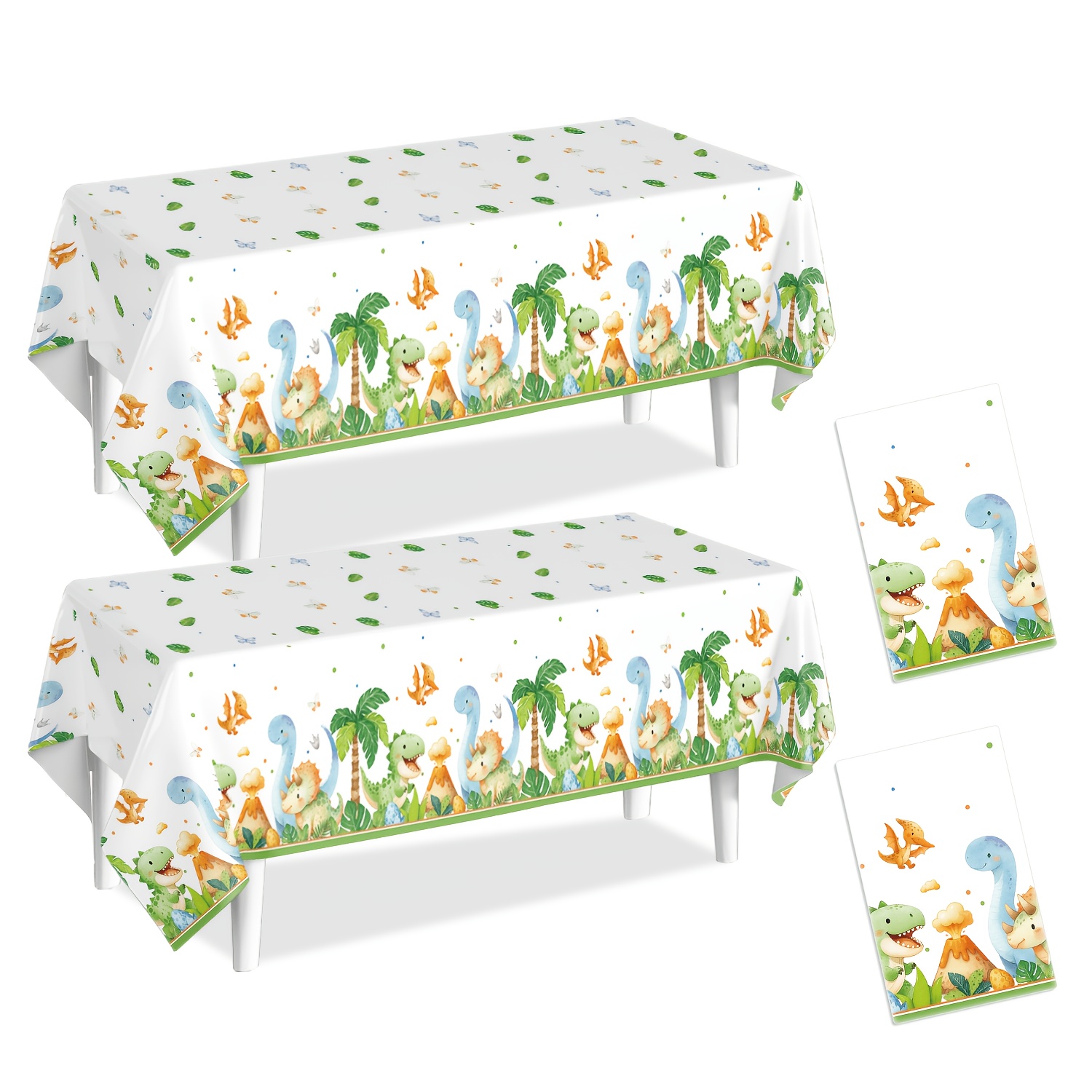 TEMU Nappes de fête, 2 pièces Décorations de fête d'anniversaire dinosaure, Nappes dinosaure dessin , Décorations de baby shower, Fournitures de de ,