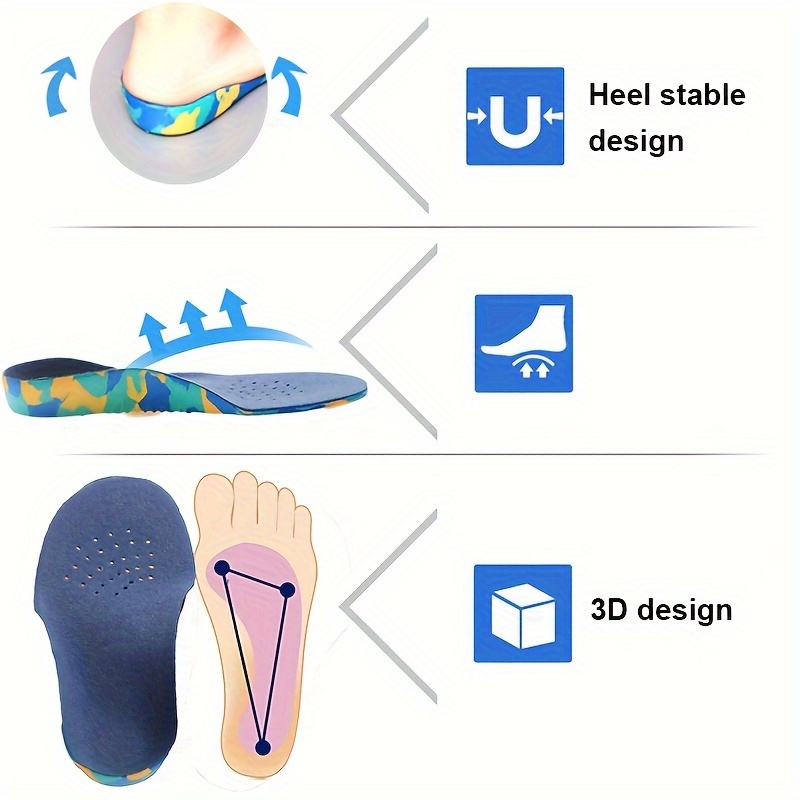 1 Par Plantillas Cortables Transpirables para Niños con Soporte de Arco, Inserto para Correr, Cojín Transpirable, Suela para Zapatillas Deportivas para Pies Pequeños, Almohadillas para Tamaños Pequeños