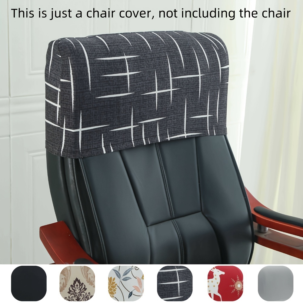 

1pc Chair Head Print Pillowcase Office Chair Back Cover Chair Head Protection Slipcover