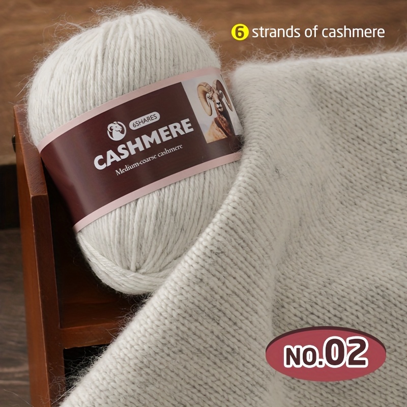 E-shop -fach 100 % Kaschmir-Strickgarn, handgestrickt, weich, hautfreundlich nicht , geeignet für Schals, Pullover Mützen, Set mit 12 = 600g