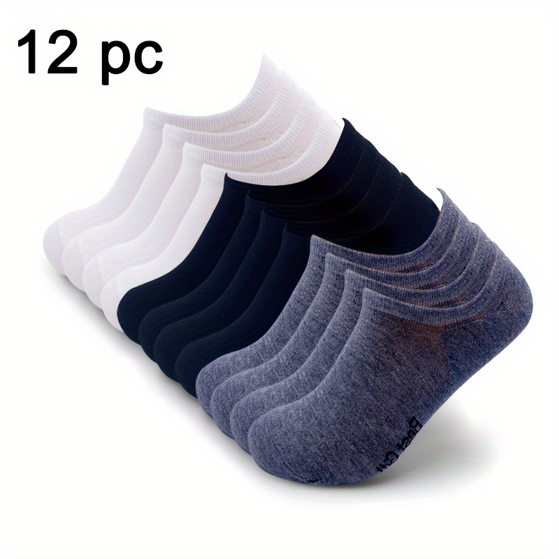 

12 Pairs Of No-show Socks - Soft, Breathable, And Comfortable For Men And Women, Stay Cool In Summer