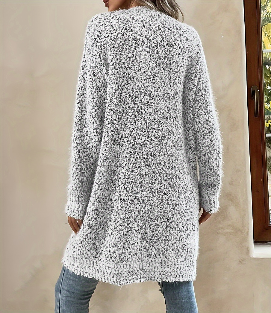 European And American Women'S Autumn And Winter Mid-Length Cardigans in Solid Colors, Versatile Outerwear. 10 European And American Women'S Autumn And Winter Mid-Length Cardigans in Solid Colors, Versatile Outerwear.