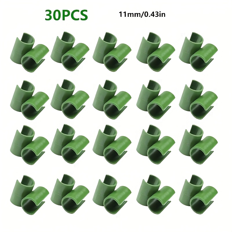 30pcs Plastic Garden Climbing Frame With Iron Rings, Durable Plant Support Stakes For Garden Decoration