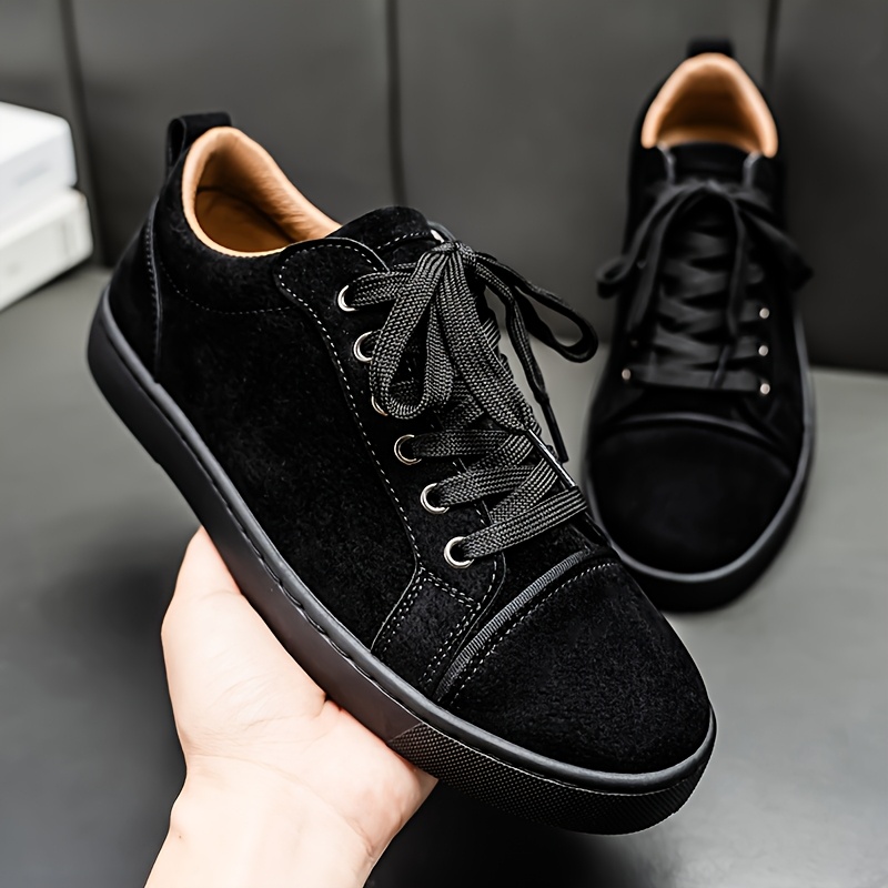 European and American Trendy *'s Low-Top Casual Lace Sneakers Fashion  Gloss Red Bottom Shoes, Branded Shoes for Extra Wide